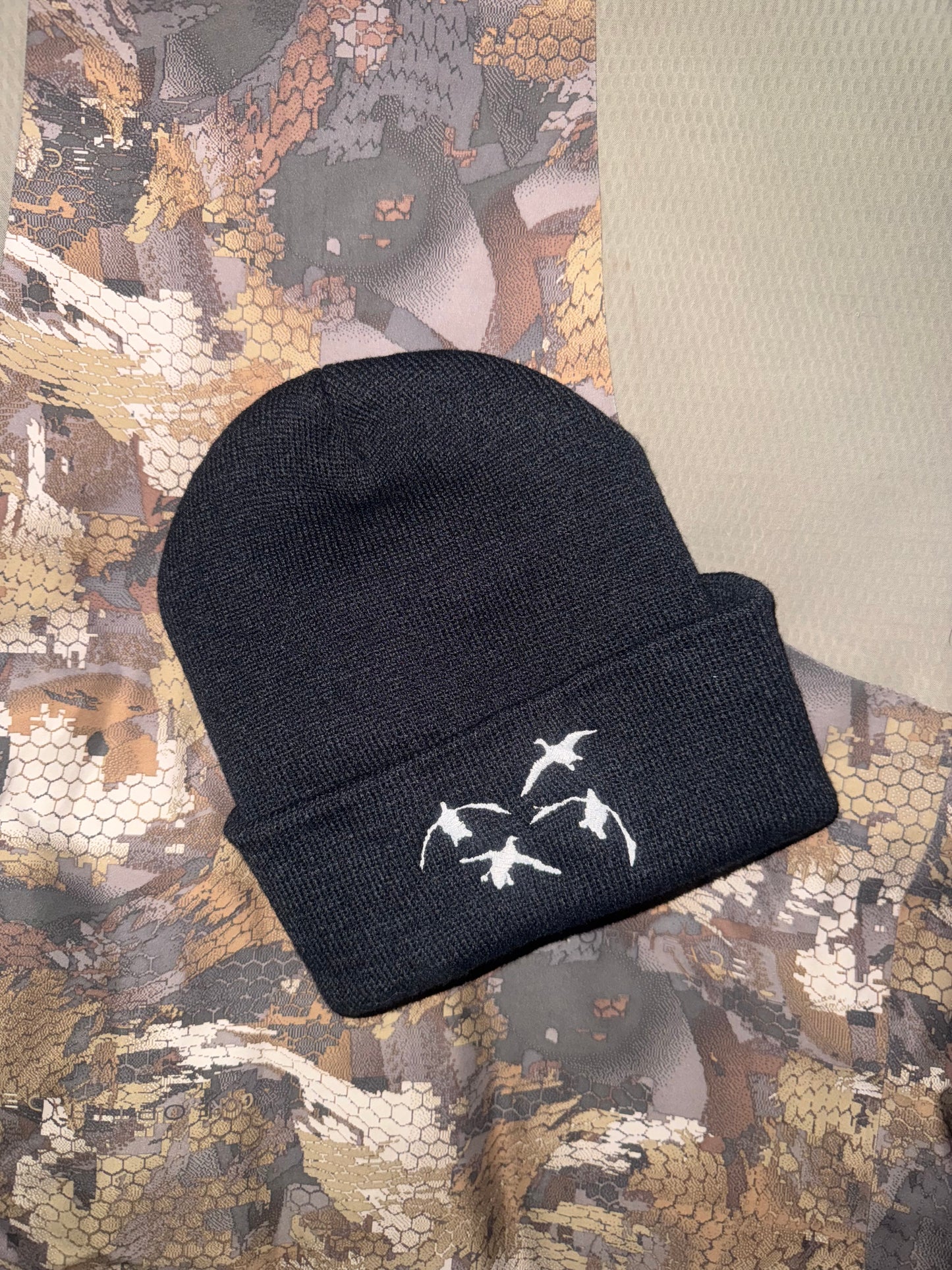 Black Big Buck & Duck Beanie