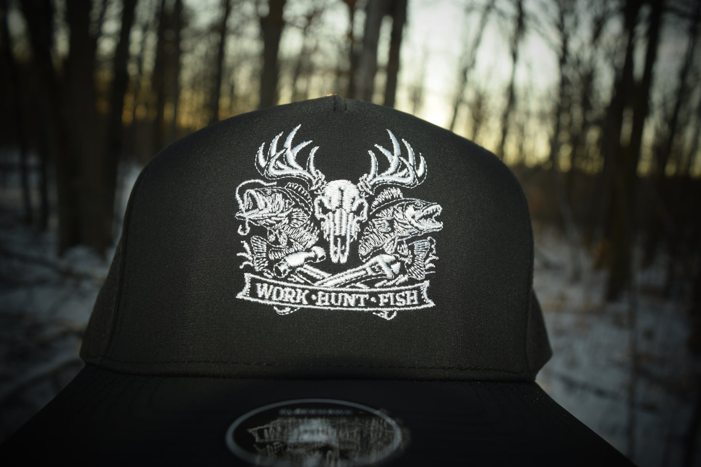 Work. Hunt. Fish. SnapBack Trucker