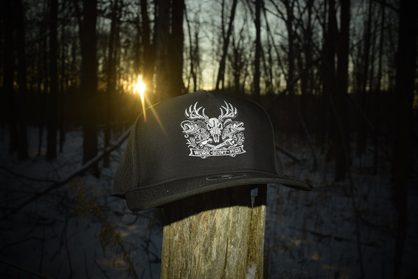 Work. Hunt. Fish. SnapBack Trucker