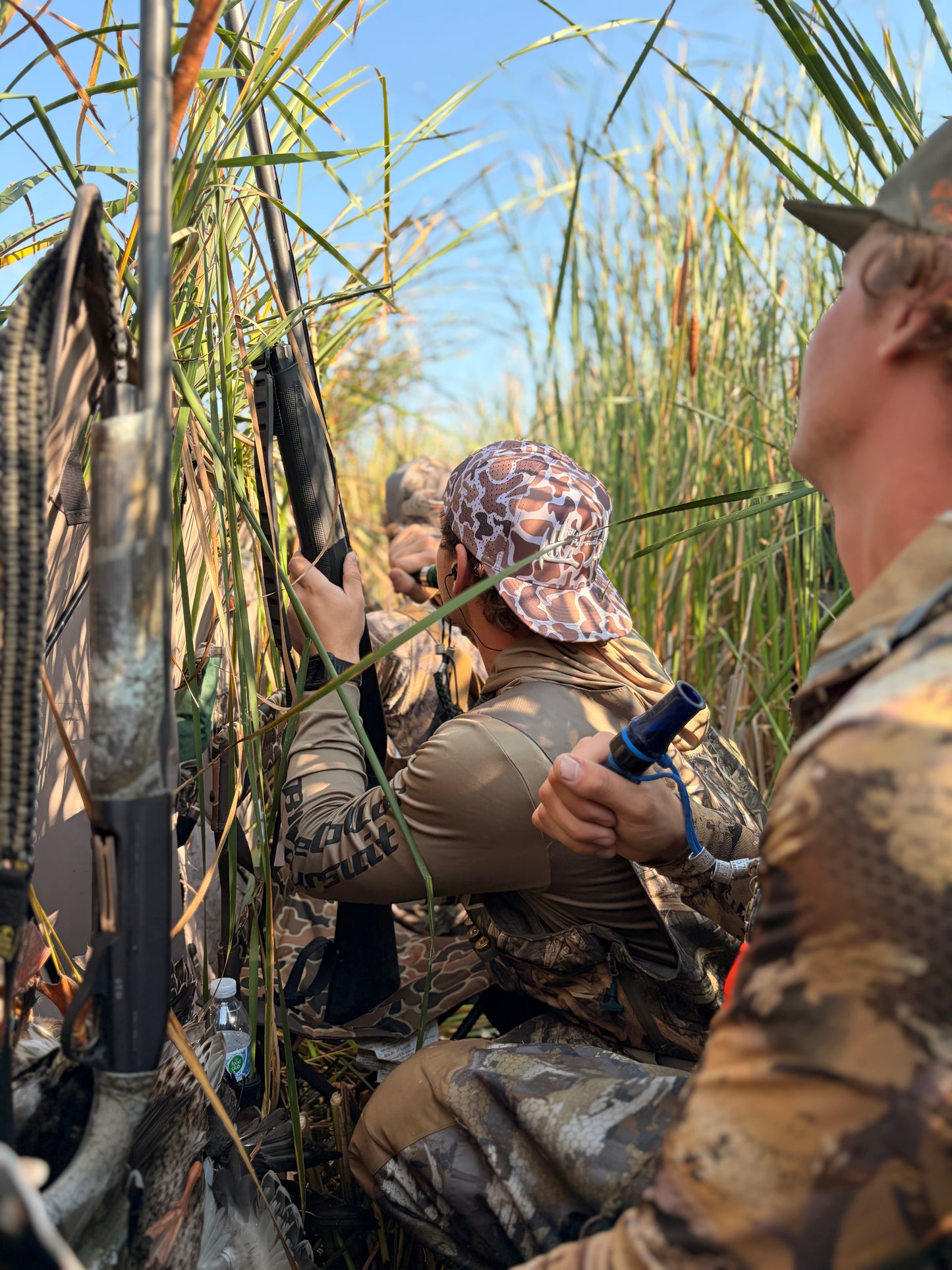 Blue Collar Pursuit Retro Camo Trucker
