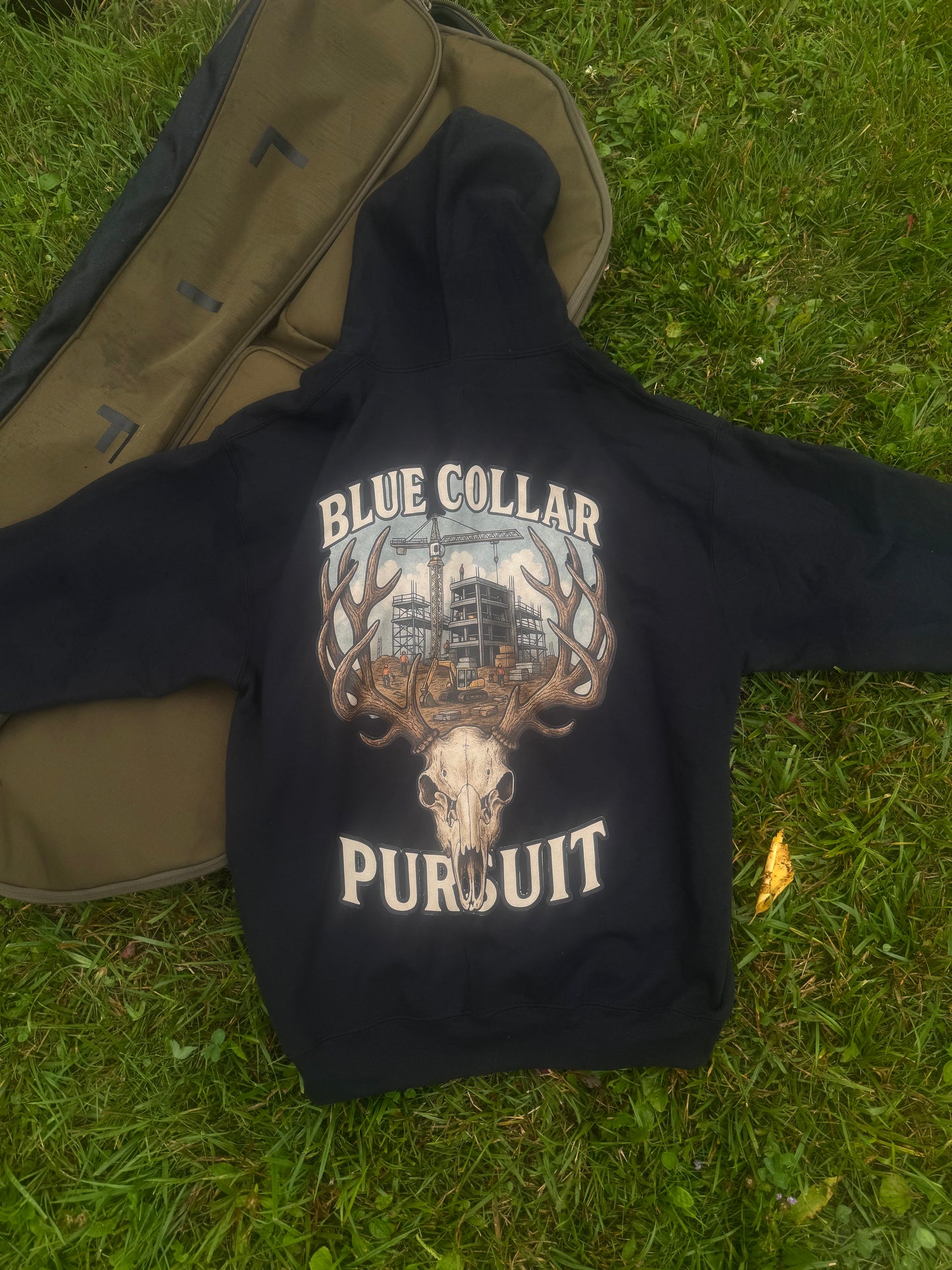 Black Skull Construction Hoodie